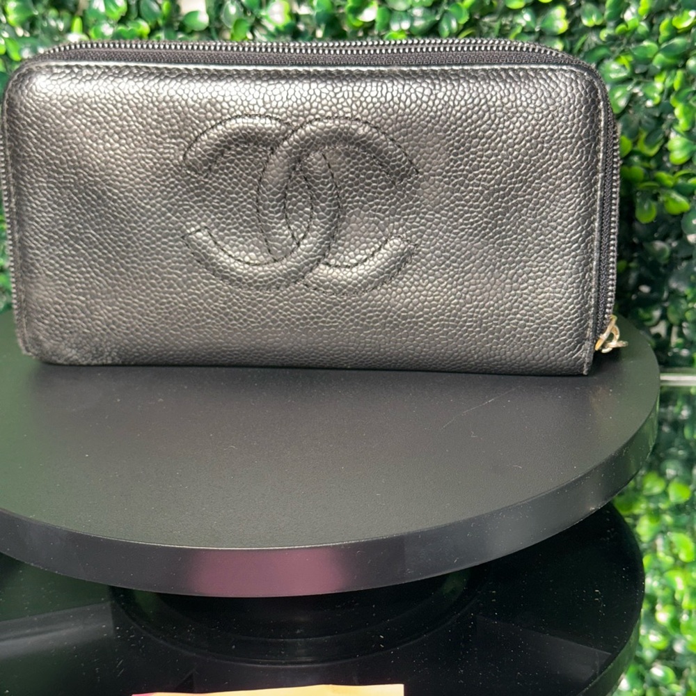 Chanel Black Leather Women's Wallet